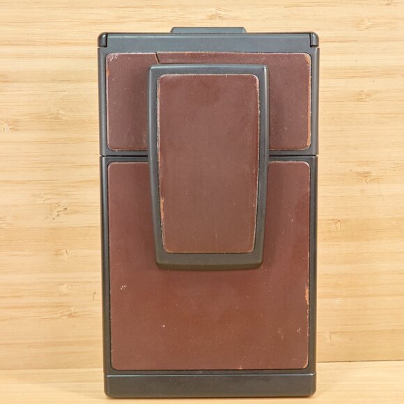 Vintage 70s Polaroid SX-70 Model 2 Land Camera, Black Body with Brown Leather - Picture 4 of 10